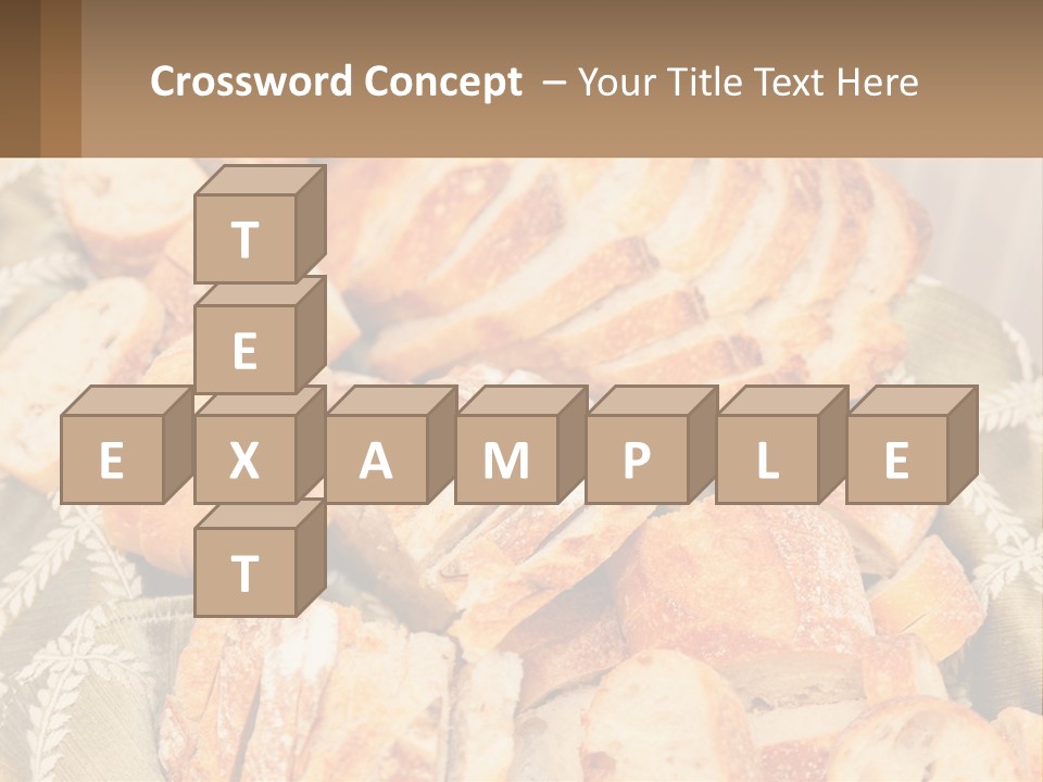 A Plate Full Of Bread On A Table PowerPoint Template