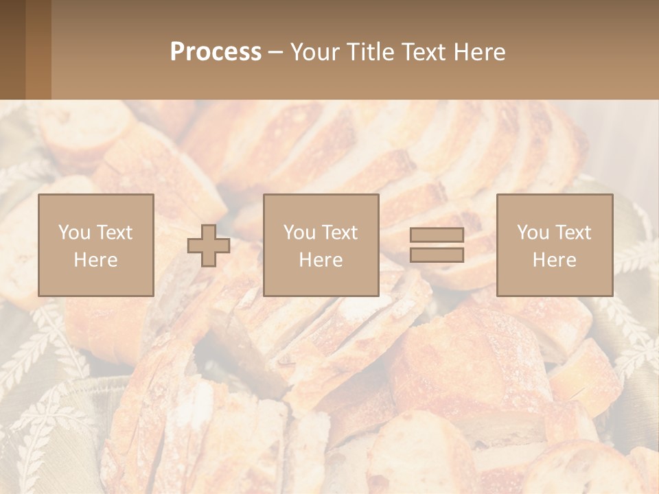 A Plate Full Of Bread On A Table PowerPoint Template