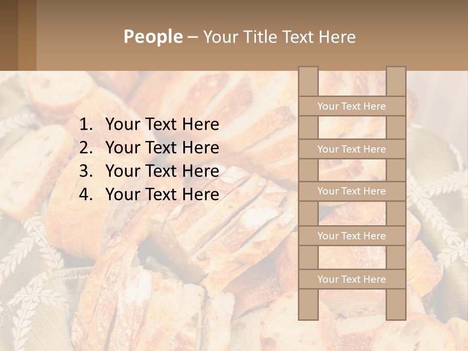 A Plate Full Of Bread On A Table PowerPoint Template