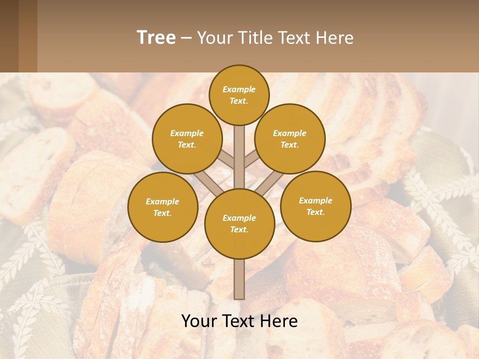 A Plate Full Of Bread On A Table PowerPoint Template