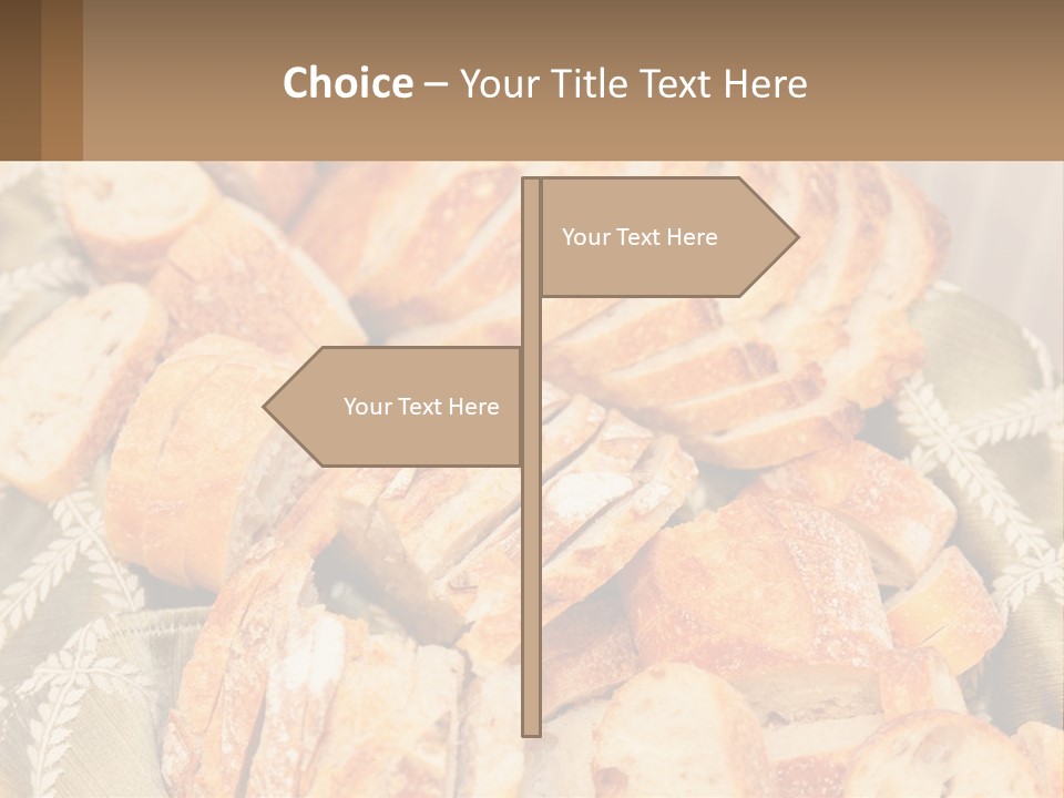 A Plate Full Of Bread On A Table PowerPoint Template