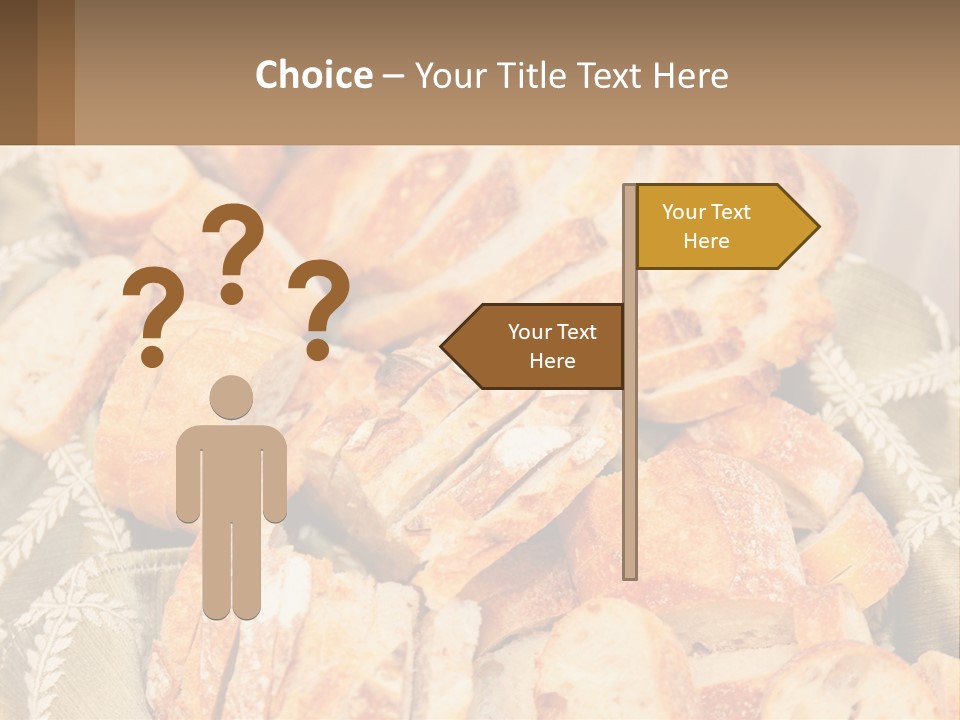 A Plate Full Of Bread On A Table PowerPoint Template