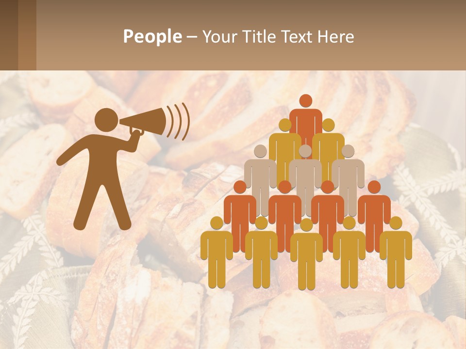 A Plate Full Of Bread On A Table PowerPoint Template