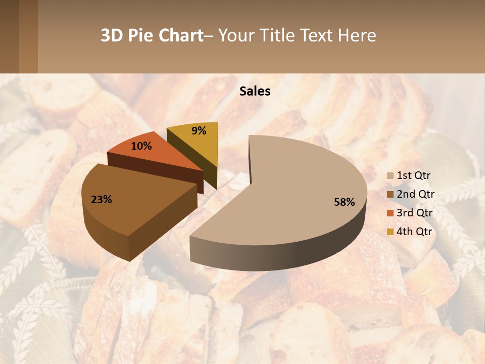 A Plate Full Of Bread On A Table PowerPoint Template