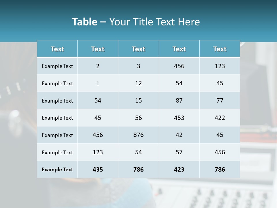 A Woman With Headphones On In Front Of A Microphone PowerPoint Template