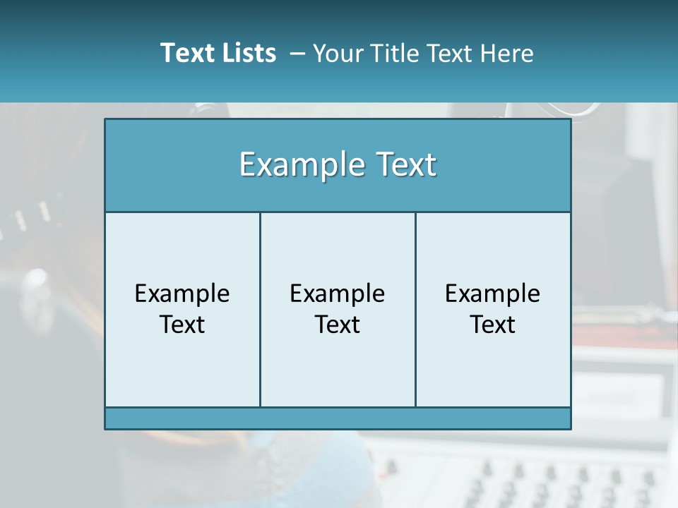 A Woman With Headphones On In Front Of A Microphone PowerPoint Template