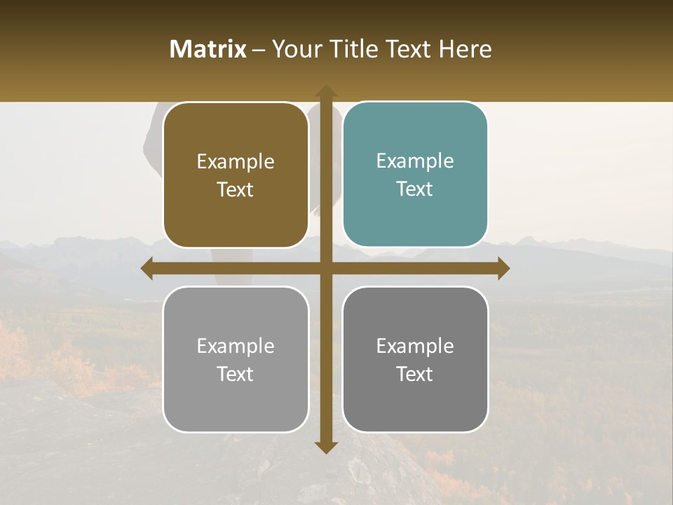 A Woman Doing A Yoga Pose On Top Of A Mountain PowerPoint Template