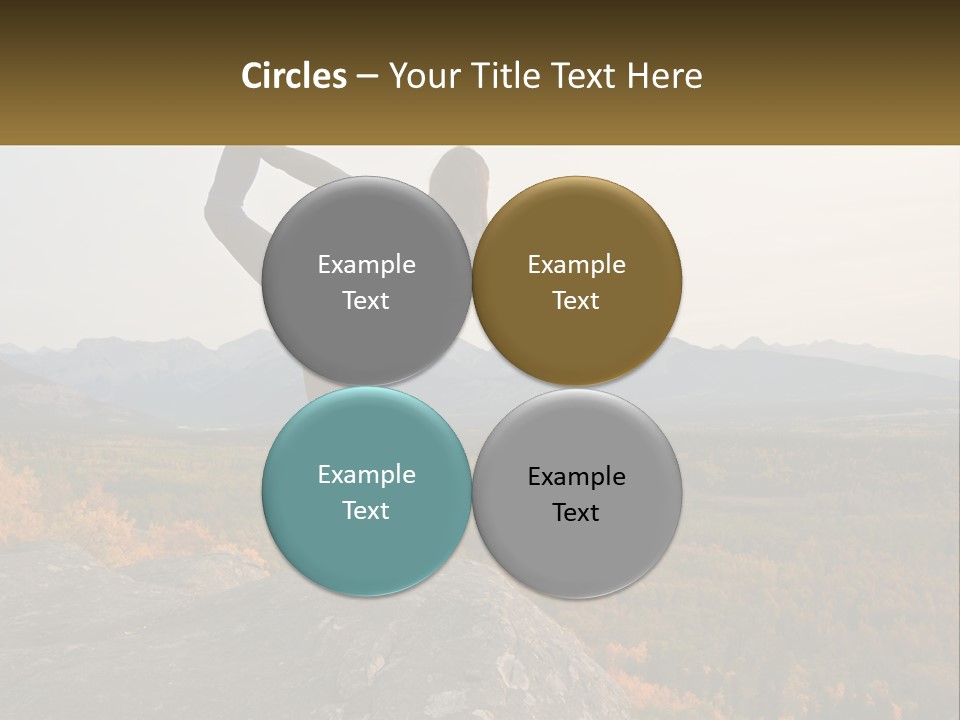 A Woman Doing A Yoga Pose On Top Of A Mountain PowerPoint Template