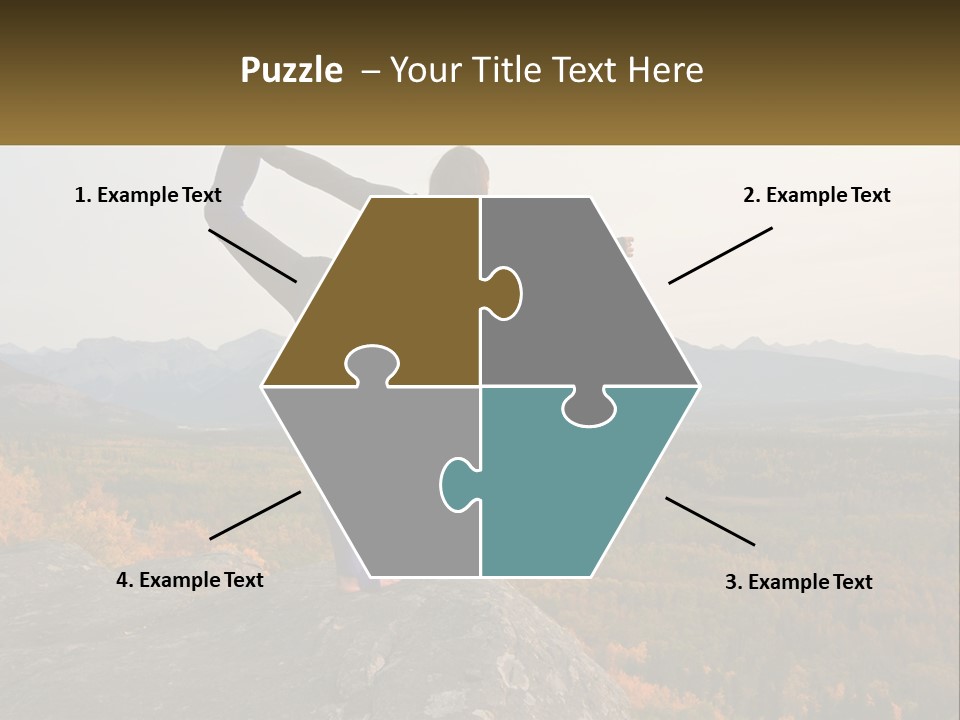 A Woman Doing A Yoga Pose On Top Of A Mountain PowerPoint Template