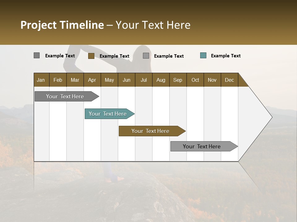 A Woman Doing A Yoga Pose On Top Of A Mountain PowerPoint Template