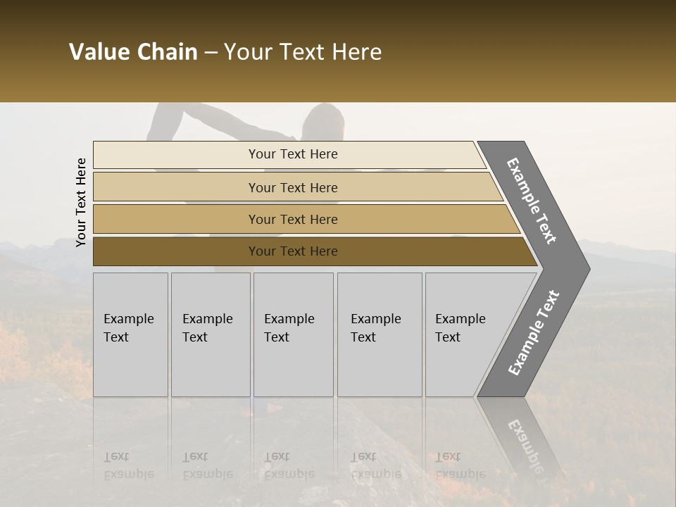 A Woman Doing A Yoga Pose On Top Of A Mountain PowerPoint Template