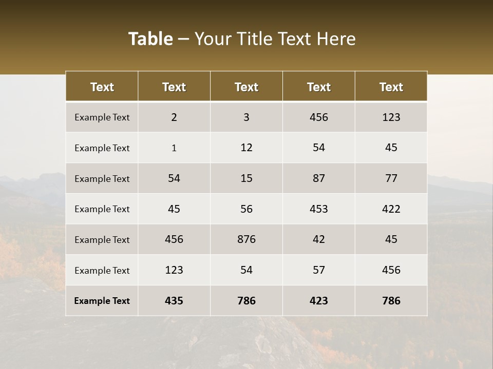 A Woman Doing A Yoga Pose On Top Of A Mountain PowerPoint Template