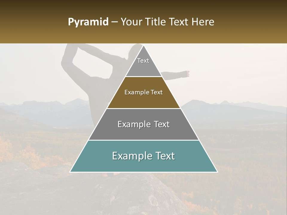 A Woman Doing A Yoga Pose On Top Of A Mountain PowerPoint Template