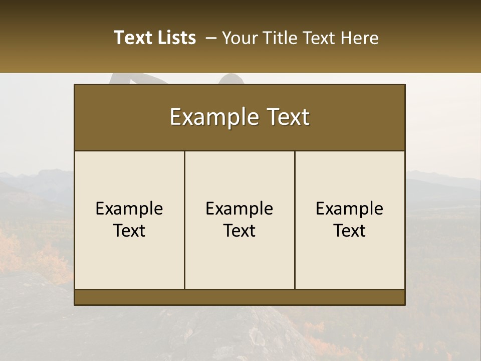 A Woman Doing A Yoga Pose On Top Of A Mountain PowerPoint Template