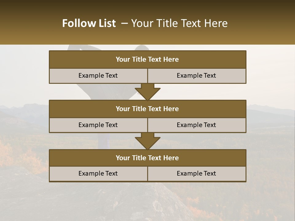 A Woman Doing A Yoga Pose On Top Of A Mountain PowerPoint Template