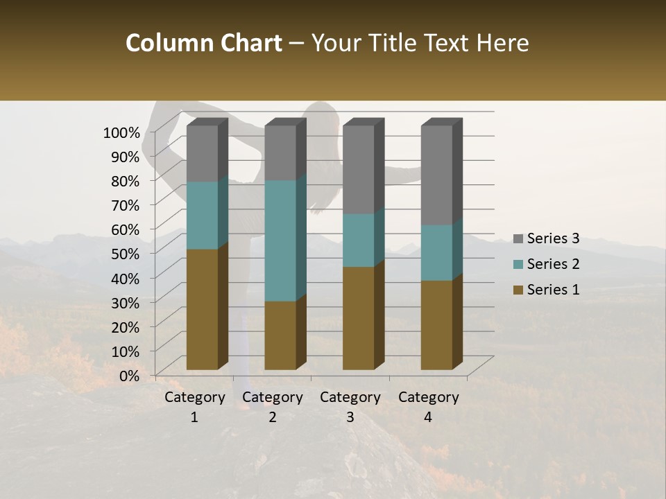 A Woman Doing A Yoga Pose On Top Of A Mountain PowerPoint Template