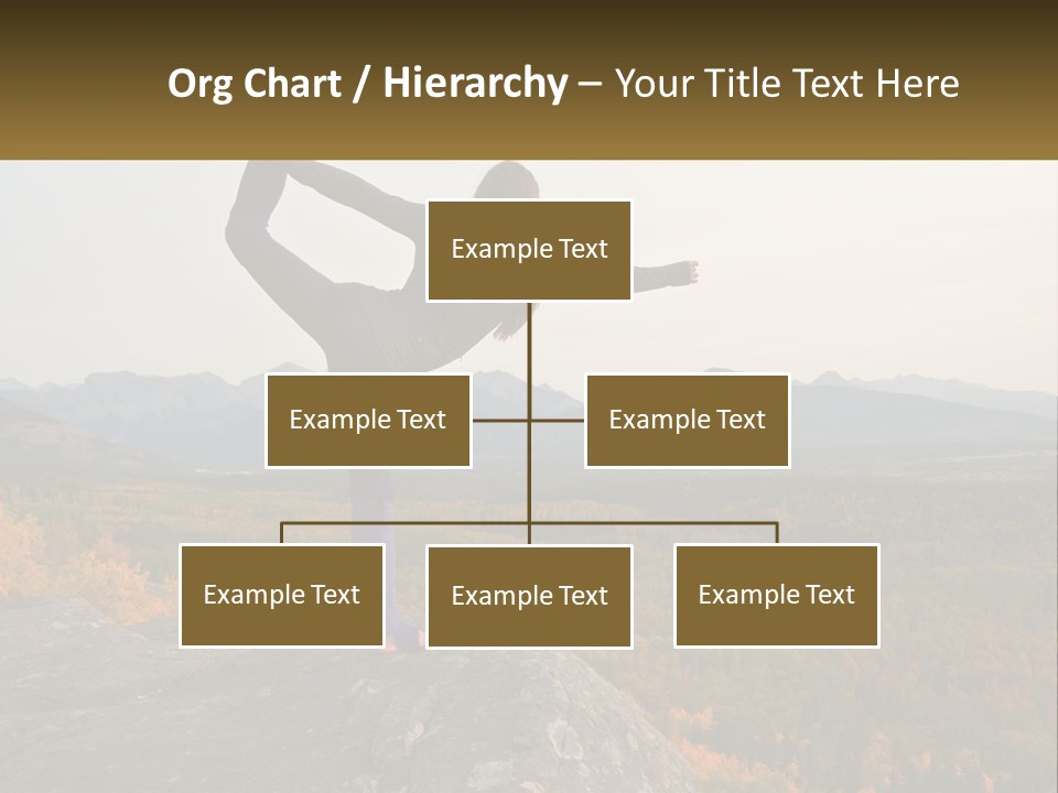 A Woman Doing A Yoga Pose On Top Of A Mountain PowerPoint Template