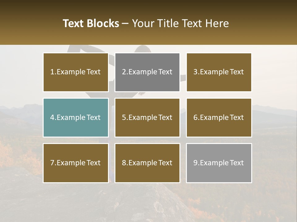 A Woman Doing A Yoga Pose On Top Of A Mountain PowerPoint Template