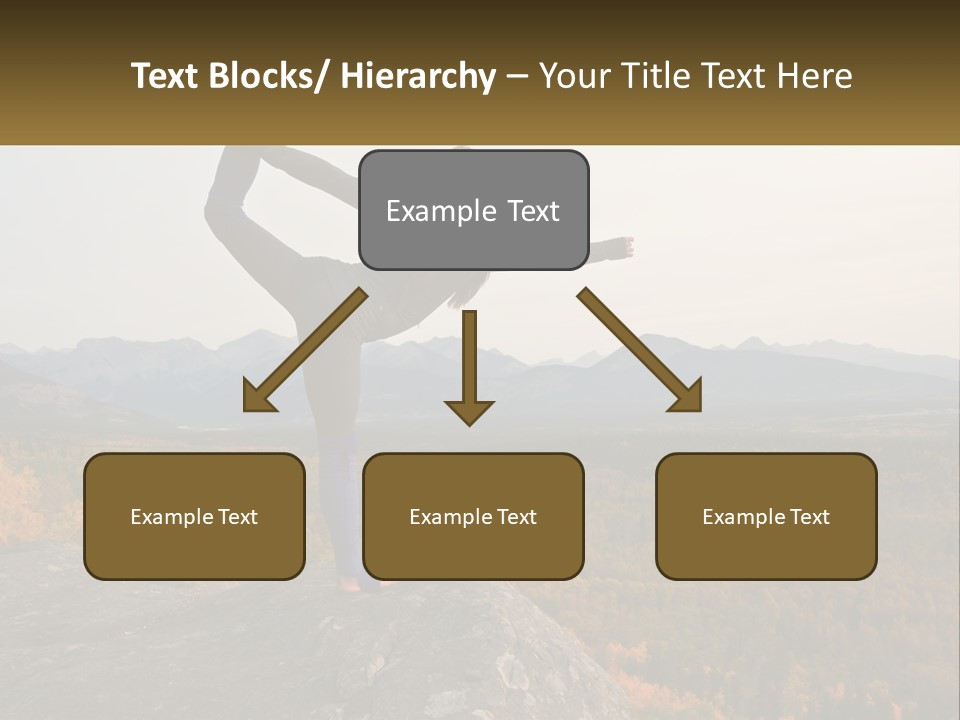 A Woman Doing A Yoga Pose On Top Of A Mountain PowerPoint Template