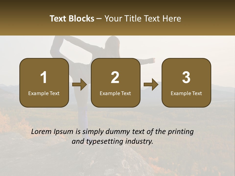 A Woman Doing A Yoga Pose On Top Of A Mountain PowerPoint Template