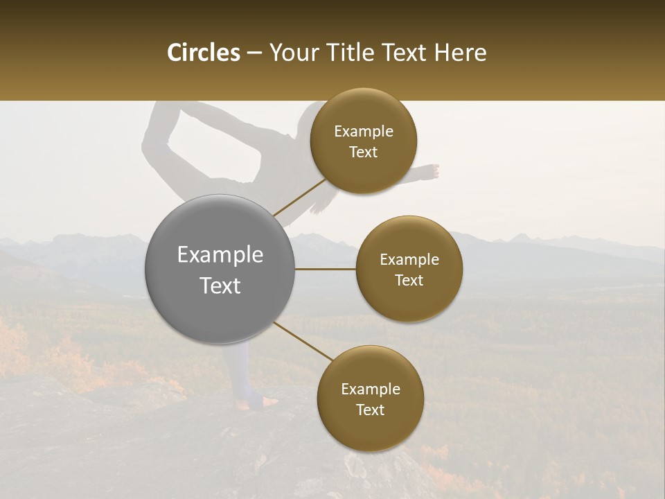 A Woman Doing A Yoga Pose On Top Of A Mountain PowerPoint Template