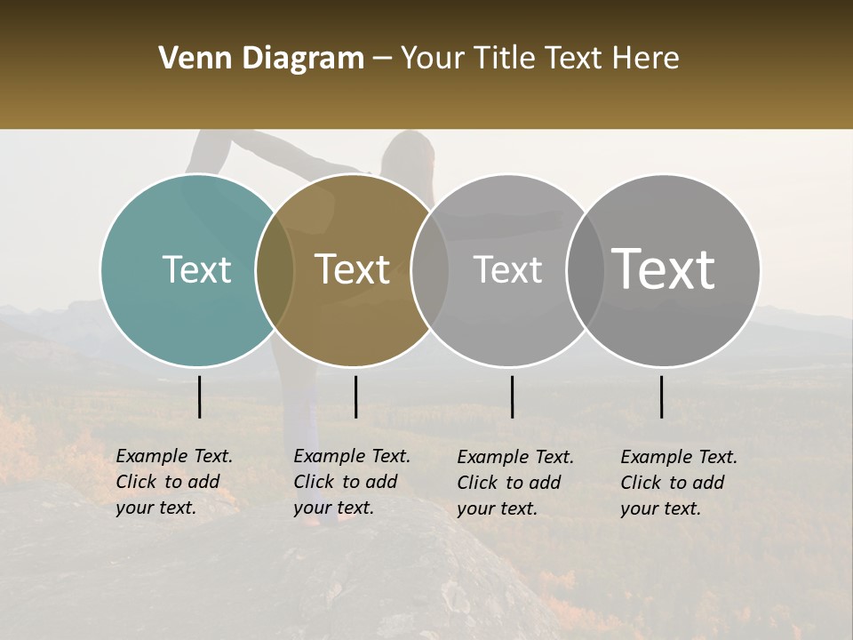 A Woman Doing A Yoga Pose On Top Of A Mountain PowerPoint Template