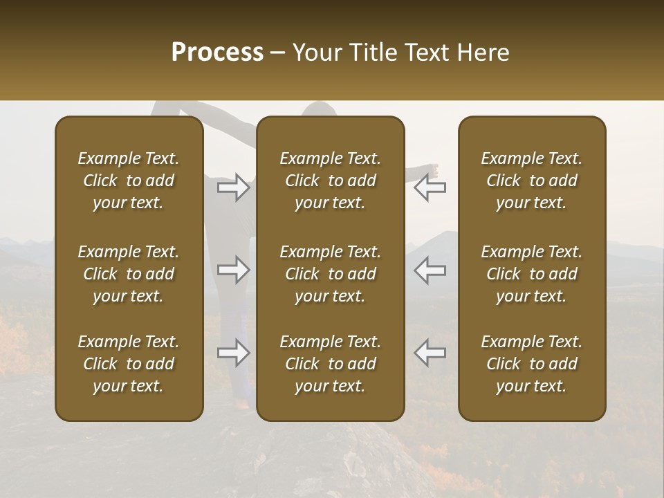 A Woman Doing A Yoga Pose On Top Of A Mountain PowerPoint Template