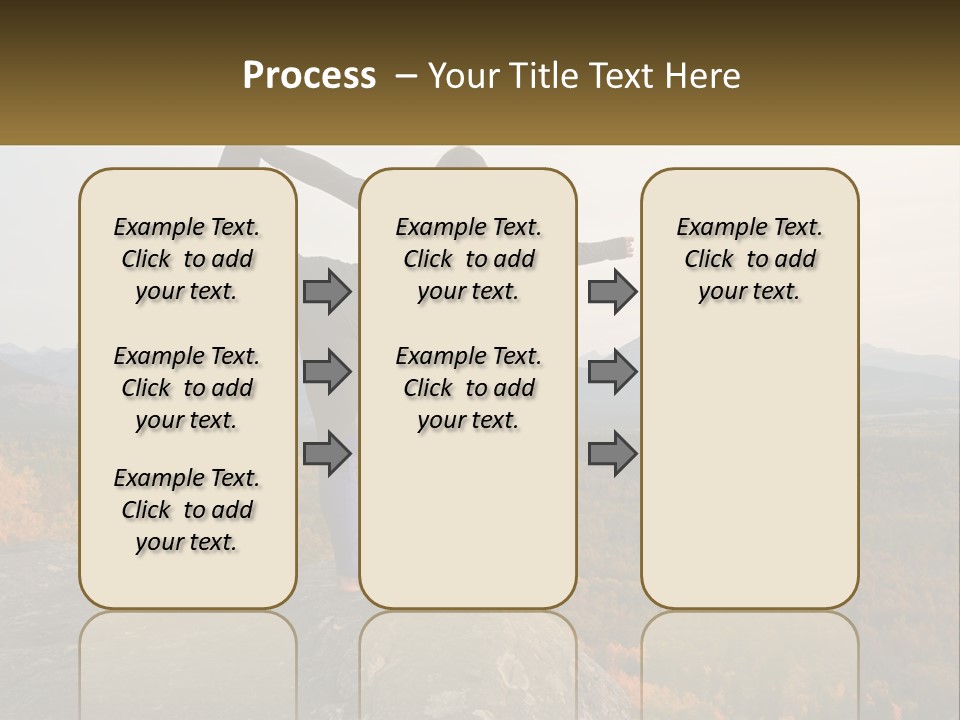 A Woman Doing A Yoga Pose On Top Of A Mountain PowerPoint Template