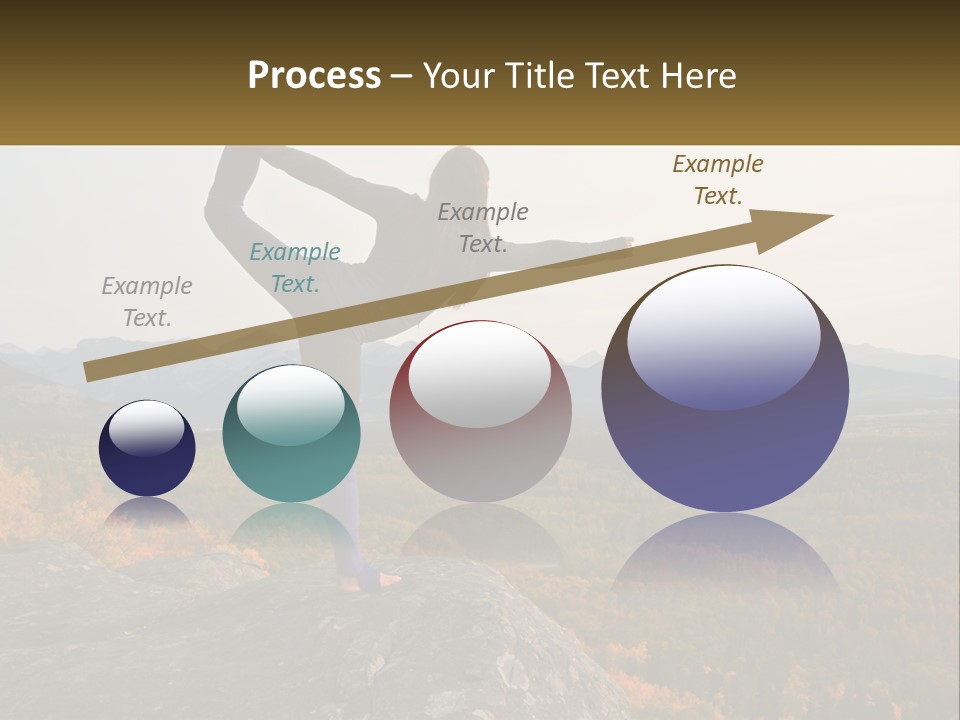 A Woman Doing A Yoga Pose On Top Of A Mountain PowerPoint Template