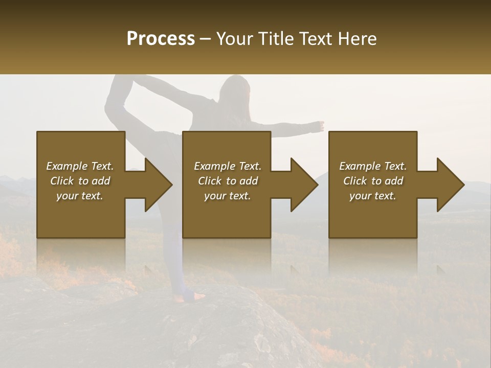 A Woman Doing A Yoga Pose On Top Of A Mountain PowerPoint Template