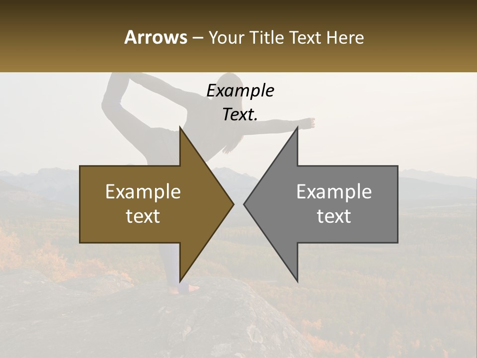 A Woman Doing A Yoga Pose On Top Of A Mountain PowerPoint Template