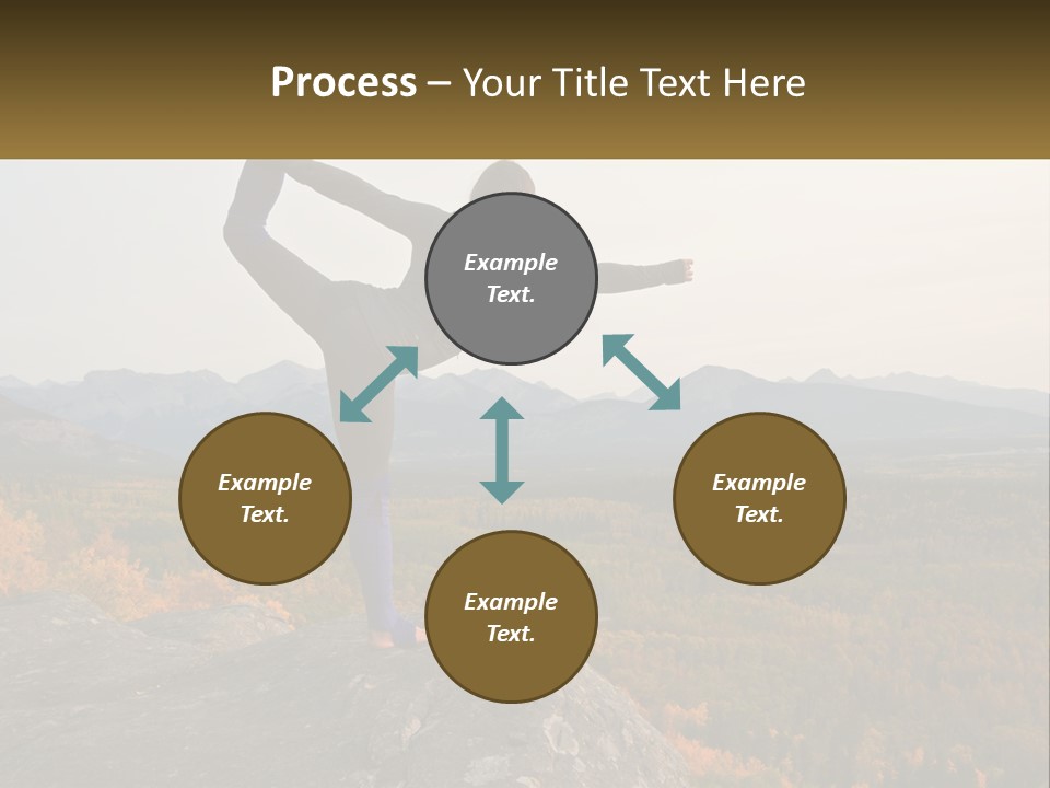 A Woman Doing A Yoga Pose On Top Of A Mountain PowerPoint Template