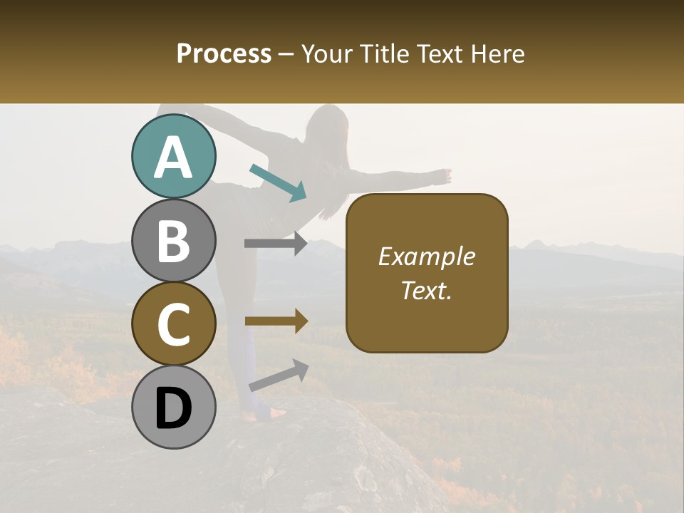 A Woman Doing A Yoga Pose On Top Of A Mountain PowerPoint Template