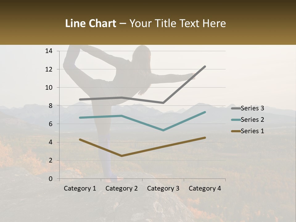 A Woman Doing A Yoga Pose On Top Of A Mountain PowerPoint Template