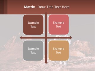 A Man In An Astronaut Suit Walking On A Rocky Surface With Mountains In The Background PowerPoint Template