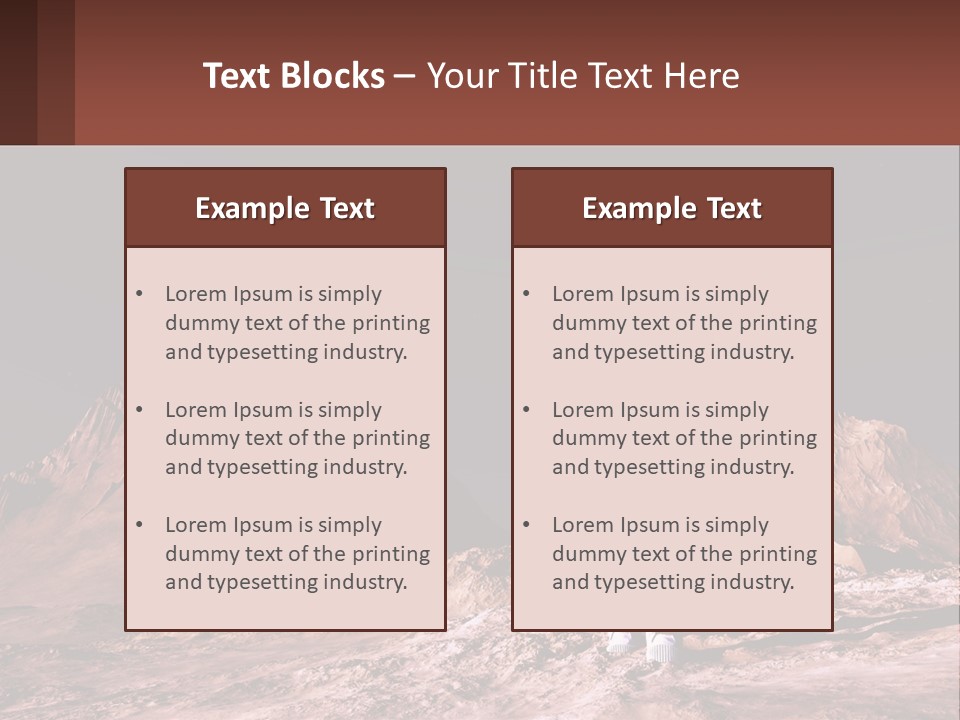 A Man In An Astronaut Suit Walking On A Rocky Surface With Mountains In The Background PowerPoint Template