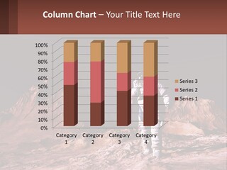 A Man In An Astronaut Suit Walking On A Rocky Surface With Mountains In The Background PowerPoint Template