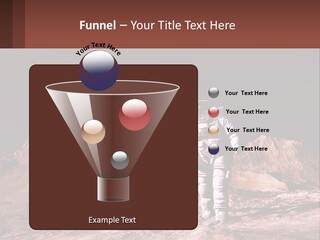 A Man In An Astronaut Suit Walking On A Rocky Surface With Mountains In The Background PowerPoint Template