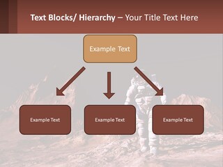 A Man In An Astronaut Suit Walking On A Rocky Surface With Mountains In The Background PowerPoint Template