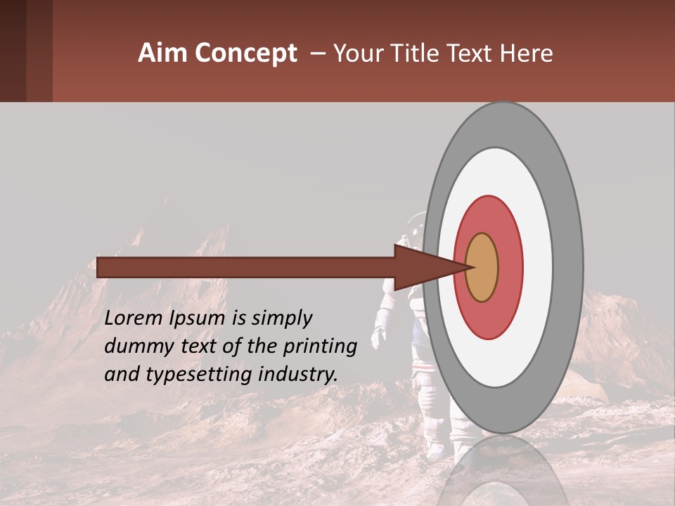 A Man In An Astronaut Suit Walking On A Rocky Surface With Mountains In The Background PowerPoint Template