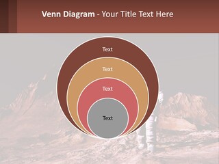 A Man In An Astronaut Suit Walking On A Rocky Surface With Mountains In The Background PowerPoint Template