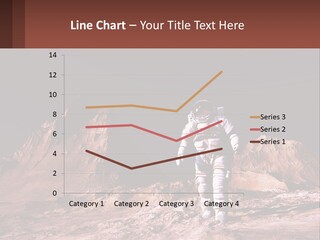 A Man In An Astronaut Suit Walking On A Rocky Surface With Mountains In The Background PowerPoint Template