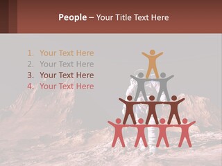 A Man In An Astronaut Suit Walking On A Rocky Surface With Mountains In The Background PowerPoint Template