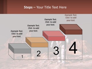 A Man In An Astronaut Suit Walking On A Rocky Surface With Mountains In The Background PowerPoint Template