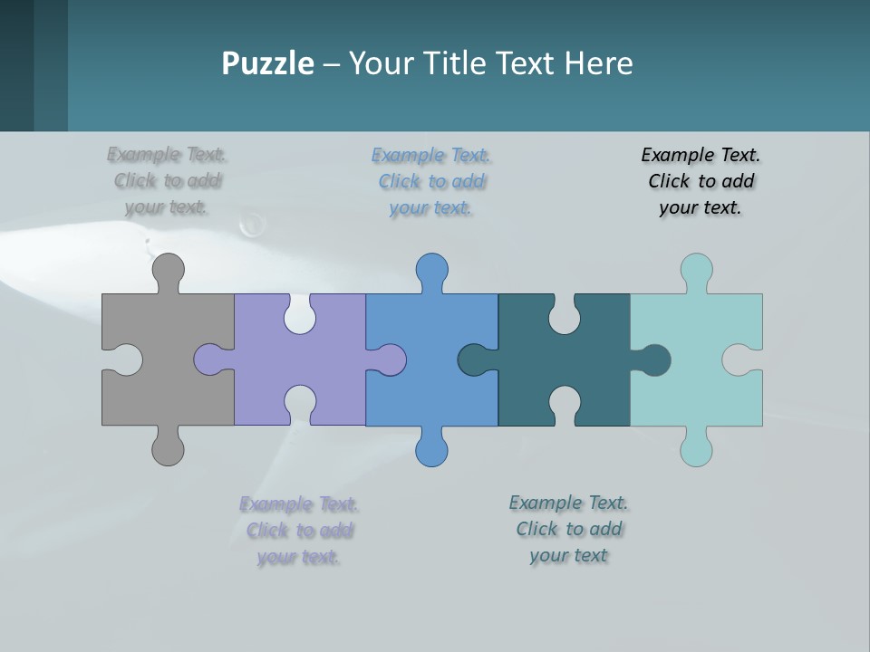 A Shark Is Swimming In The Blue Water PowerPoint Template