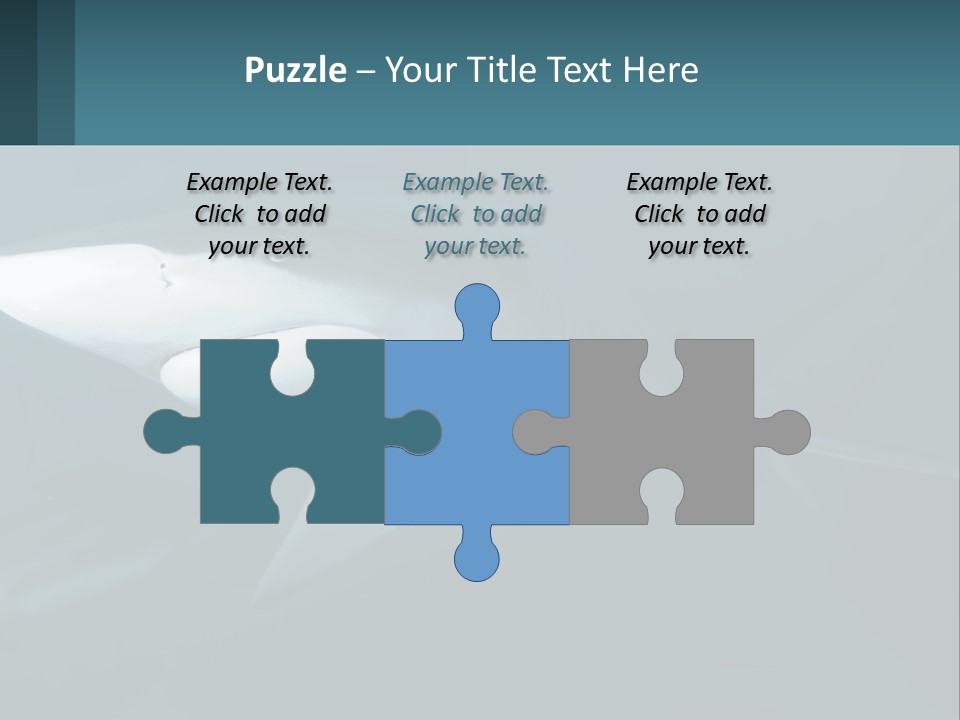 A Shark Is Swimming In The Blue Water PowerPoint Template