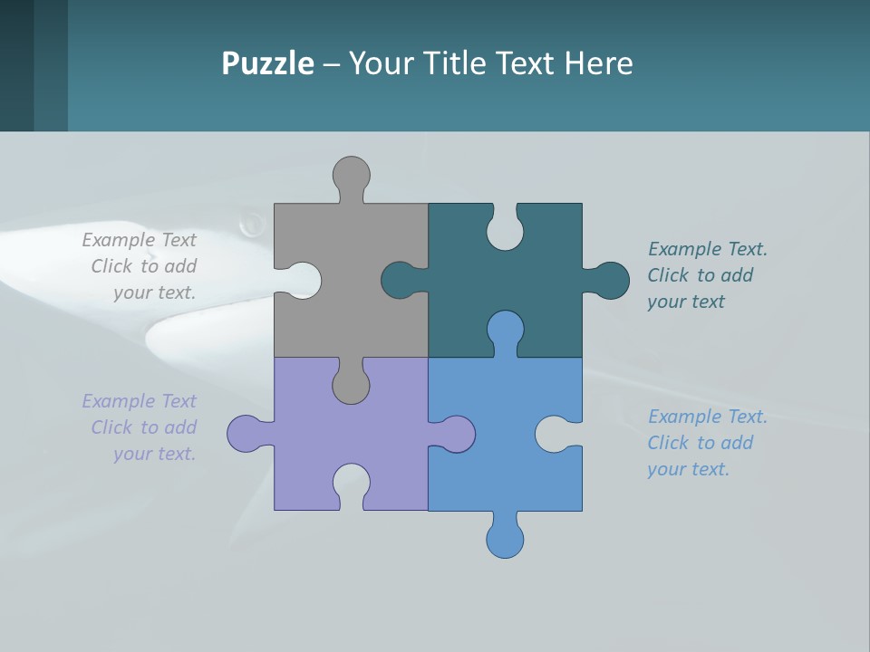 A Shark Is Swimming In The Blue Water PowerPoint Template