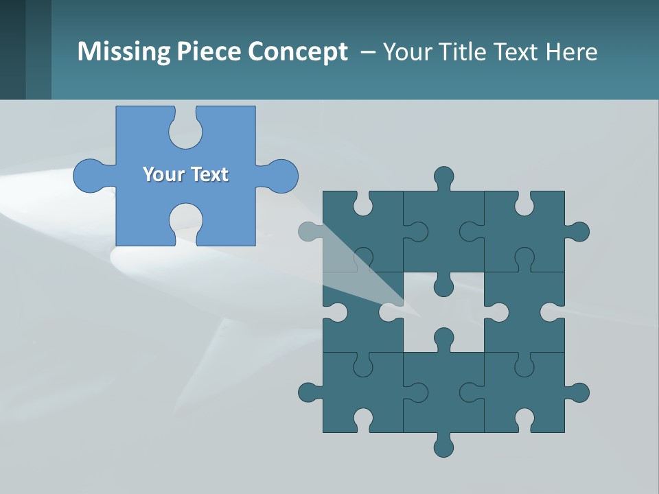 A Shark Is Swimming In The Blue Water PowerPoint Template