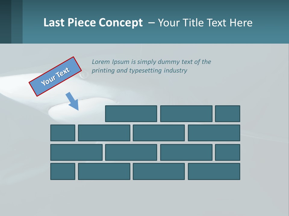 A Shark Is Swimming In The Blue Water PowerPoint Template