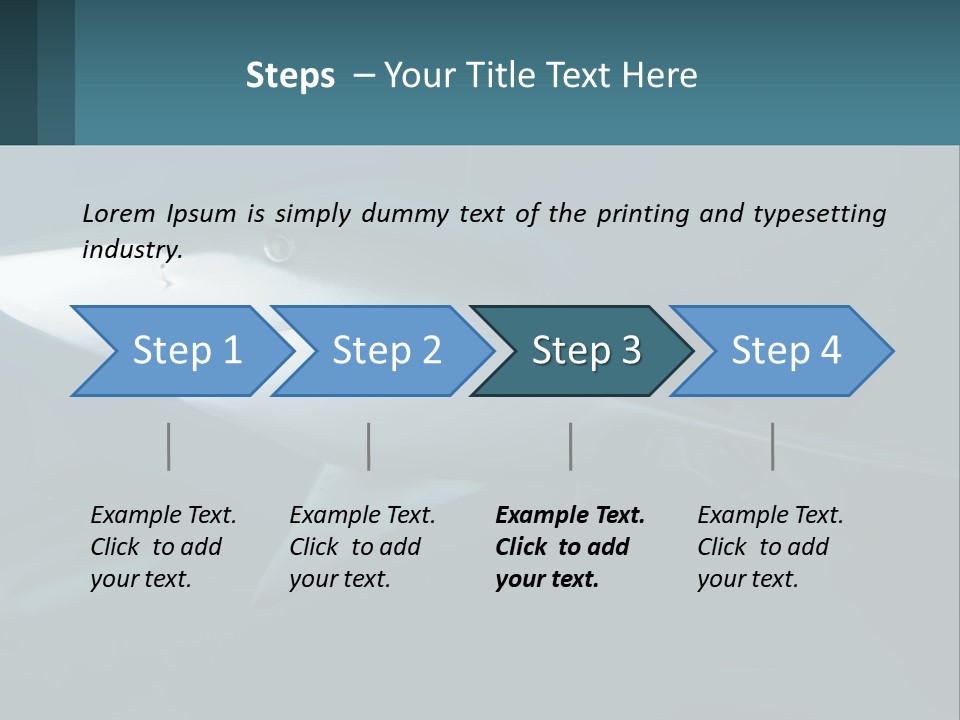 A Shark Is Swimming In The Blue Water PowerPoint Template